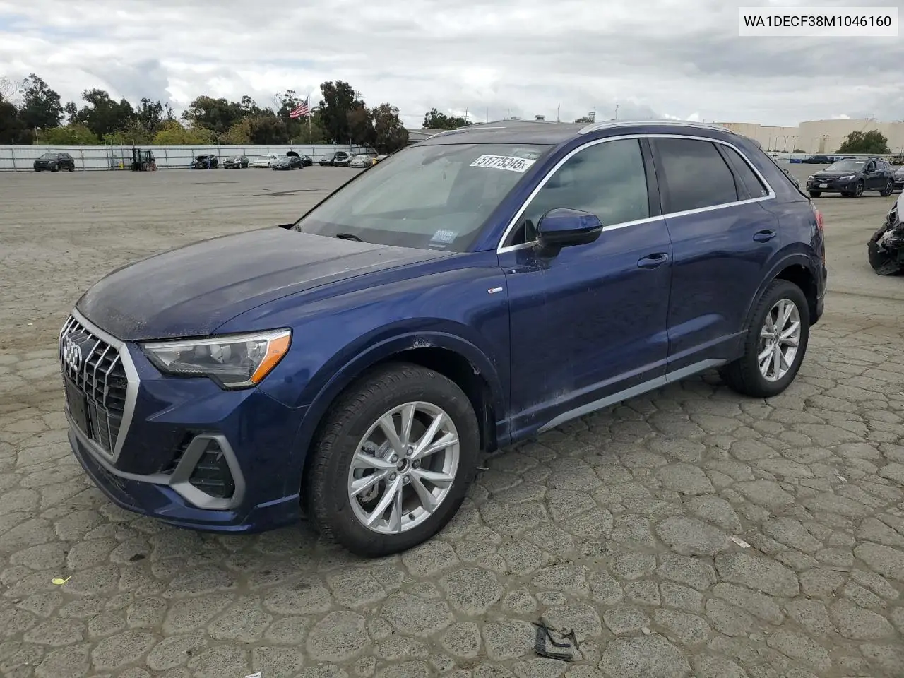 2021 Audi Q3 Premium S Line 45 VIN: WA1DECF38M1046160 Lot: 51775345