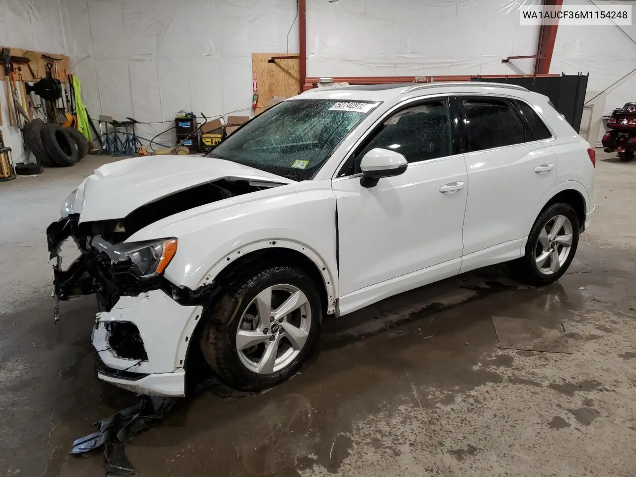 2021 Audi Q3 Premium 40 VIN: WA1AUCF36M1154248 Lot: 52740915