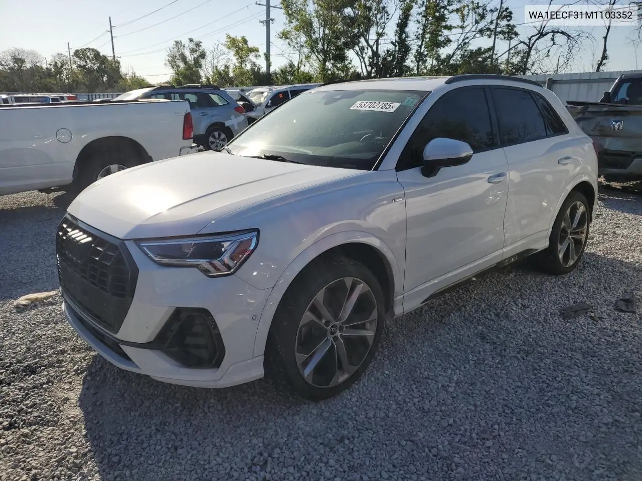 2021 Audi Q3 Premium Plus S Line 45 VIN: WA1EECF31M1103352 Lot: 53702785