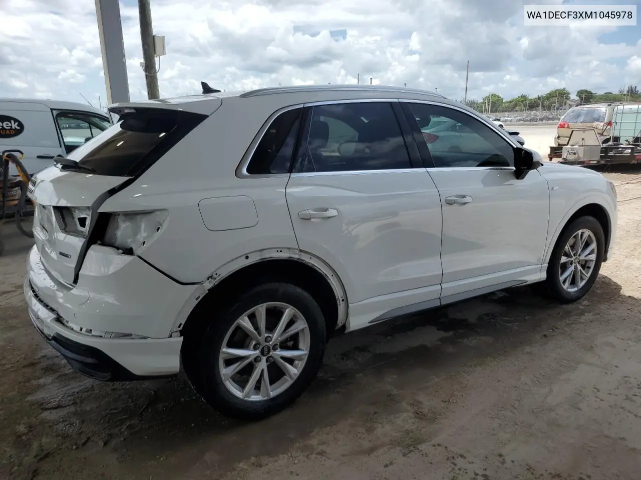 2021 Audi Q3 Premium S Line 45 VIN: WA1DECF3XM1045978 Lot: 59963385