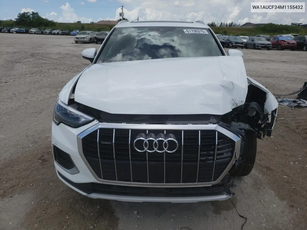 2021 Audi Q3 Premium 40 VIN: WA1AUCF34M1155432 Lot: 61790315