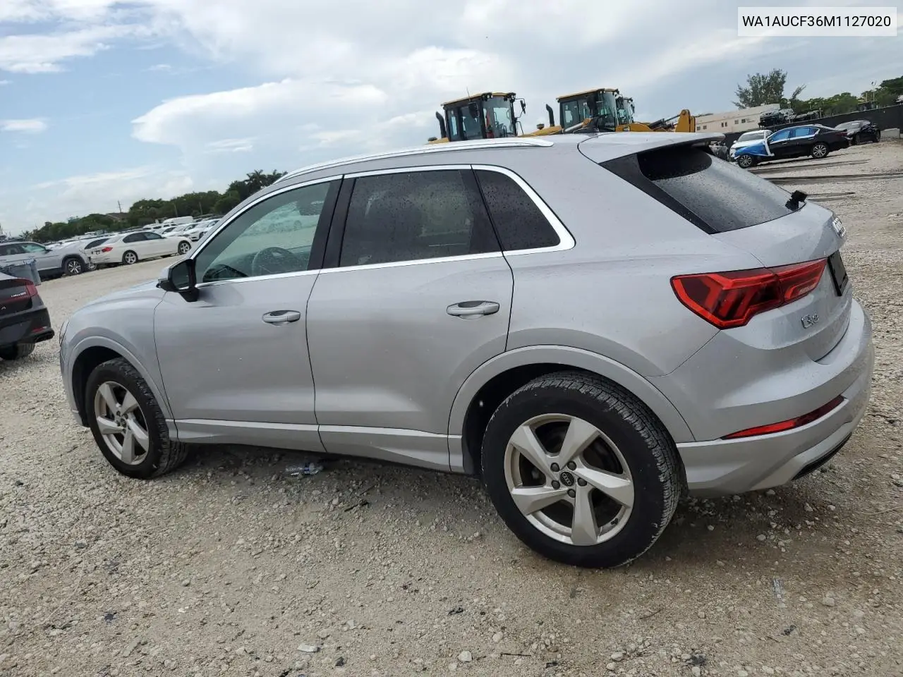 2021 Audi Q3 Premium 40 VIN: WA1AUCF36M1127020 Lot: 61835465
