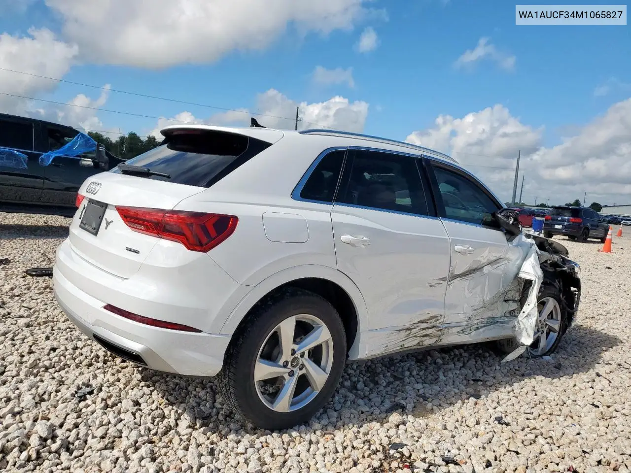 2021 Audi Q3 Premium 40 VIN: WA1AUCF34M1065827 Lot: 62667245