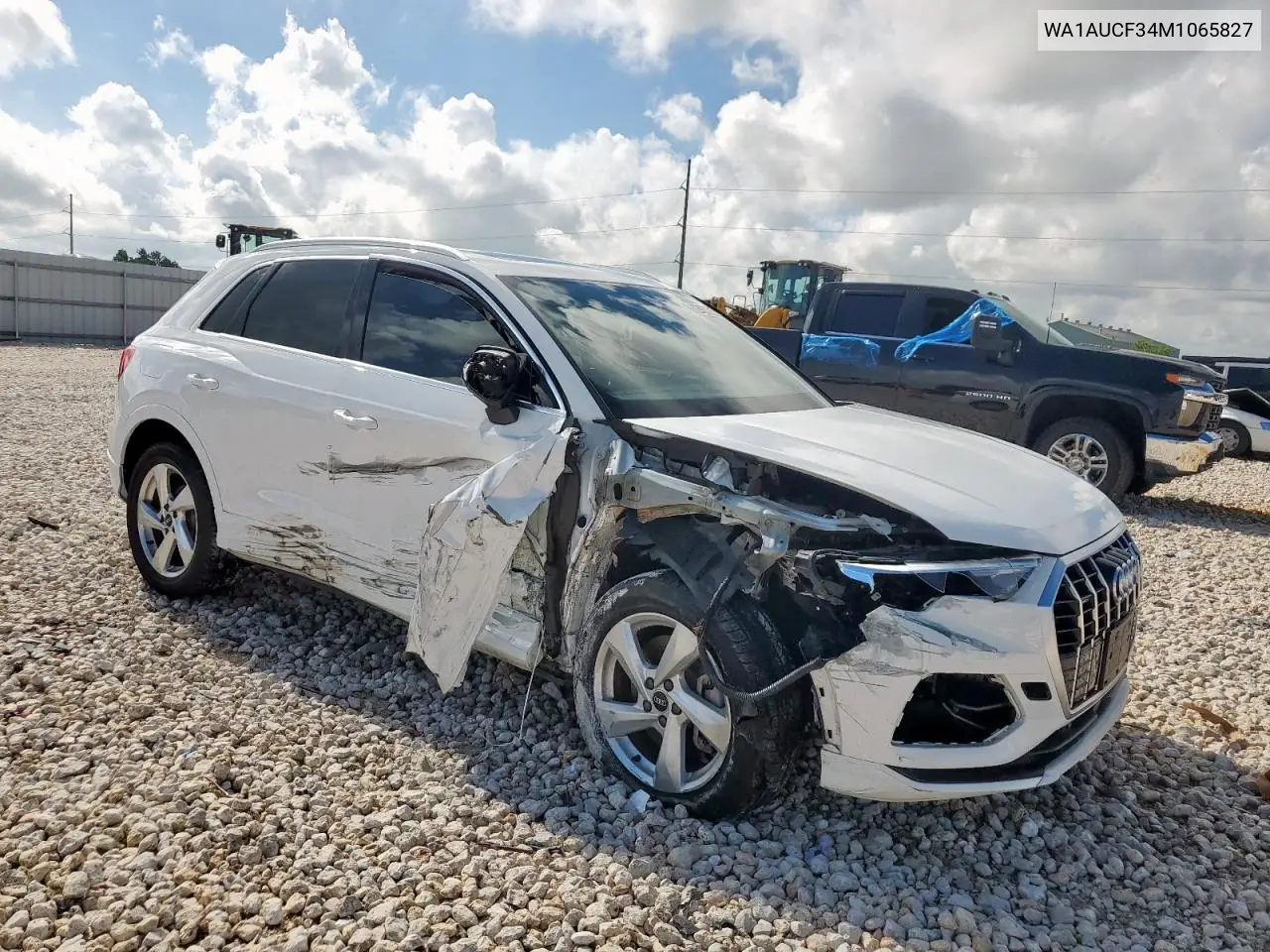 2021 Audi Q3 Premium 40 VIN: WA1AUCF34M1065827 Lot: 62667245