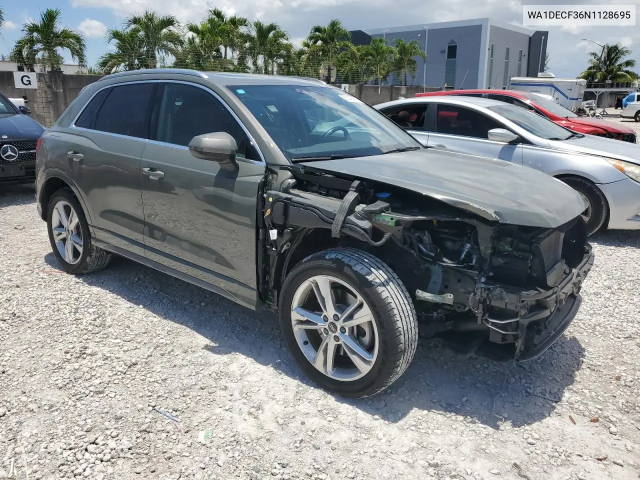 2022 Audi Q3 Premium S Line 45 VIN: WA1DECF36N1128695 Lot: 61494915