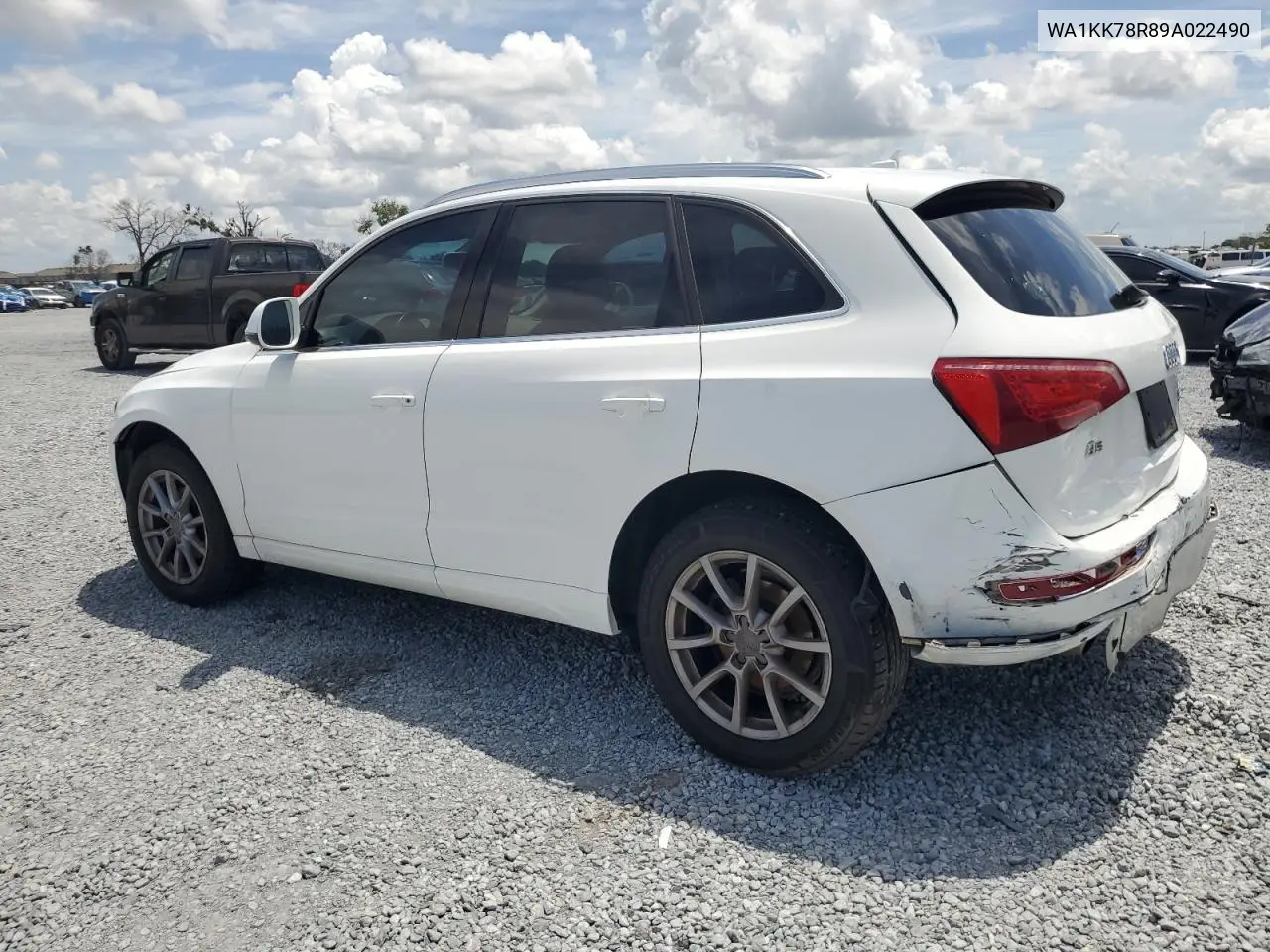 2009 Audi Q5 3.2 VIN: WA1KK78R89A022490 Lot: 62915965