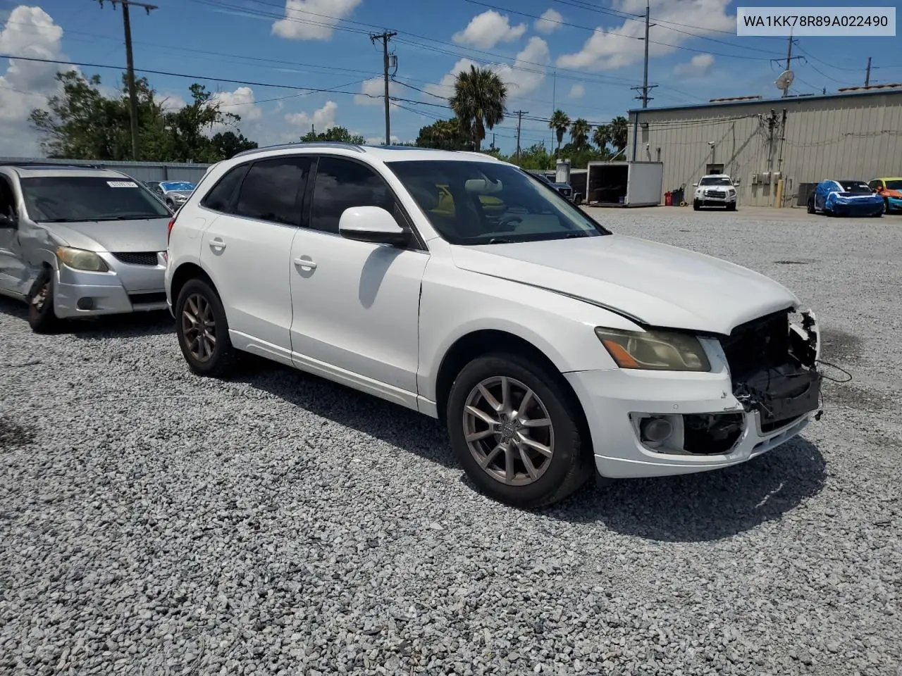 2009 Audi Q5 3.2 VIN: WA1KK78R89A022490 Lot: 62915965