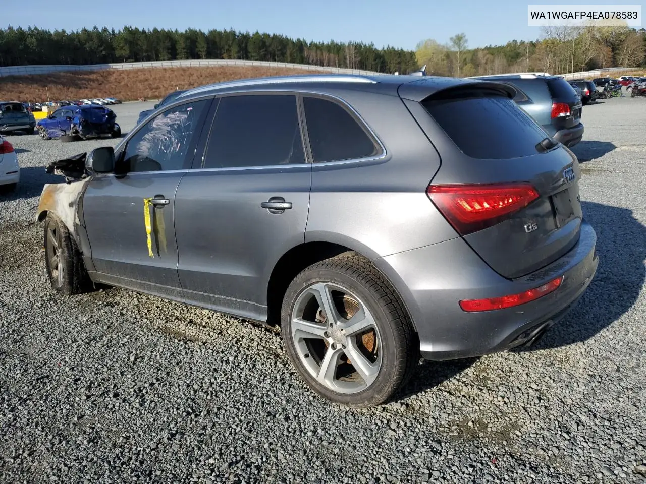 2014 Audi Q5 Prestige VIN: WA1WGAFP4EA078583 Lot: 51032225
