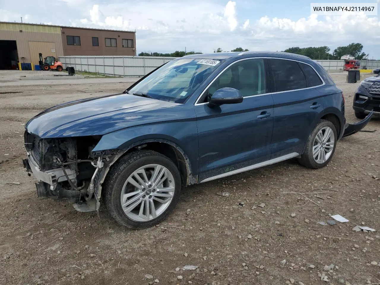 2018 Audi Q5 Premium Plus VIN: WA1BNAFY4J2114967 Lot: 62769185