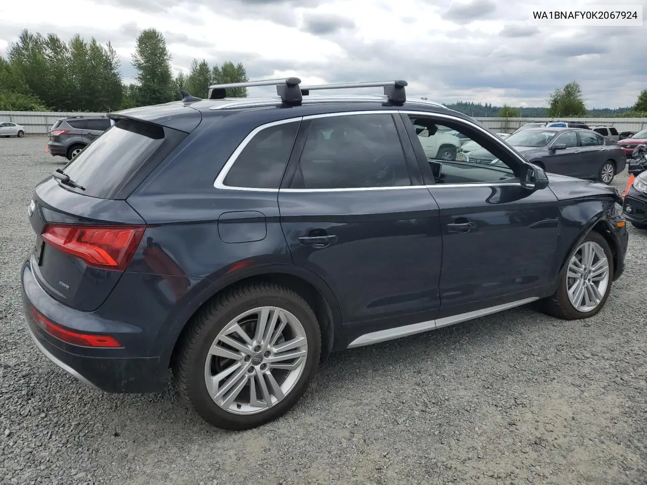 2019 Audi Q5 Premium Plus VIN: WA1BNAFY0K2067924 Lot: 62699985
