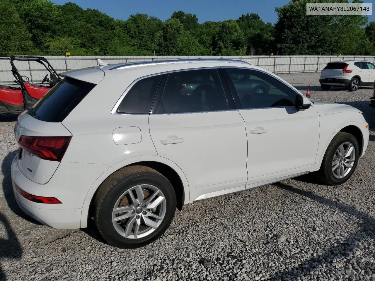 2020 Audi Q5 Premium VIN: WA1ANAFY8L2067148 Lot: 56954795