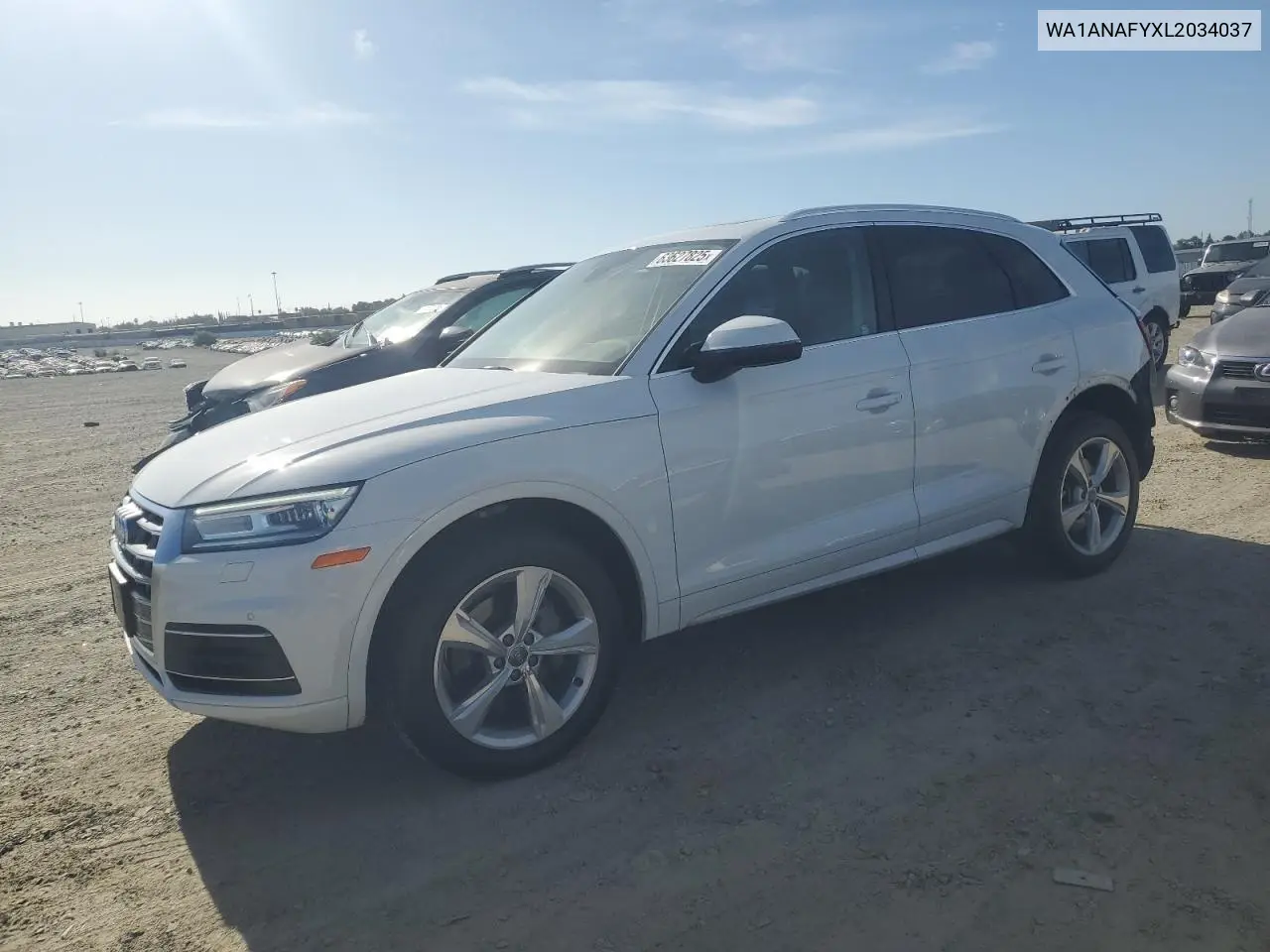 2020 Audi Q5 Premium VIN: WA1ANAFYXL2034037 Lot: 63627825