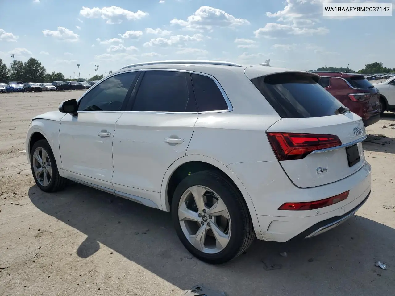 2021 Audi Q5 Premium Plus VIN: WA1BAAFY8M2037147 Lot: 62423895