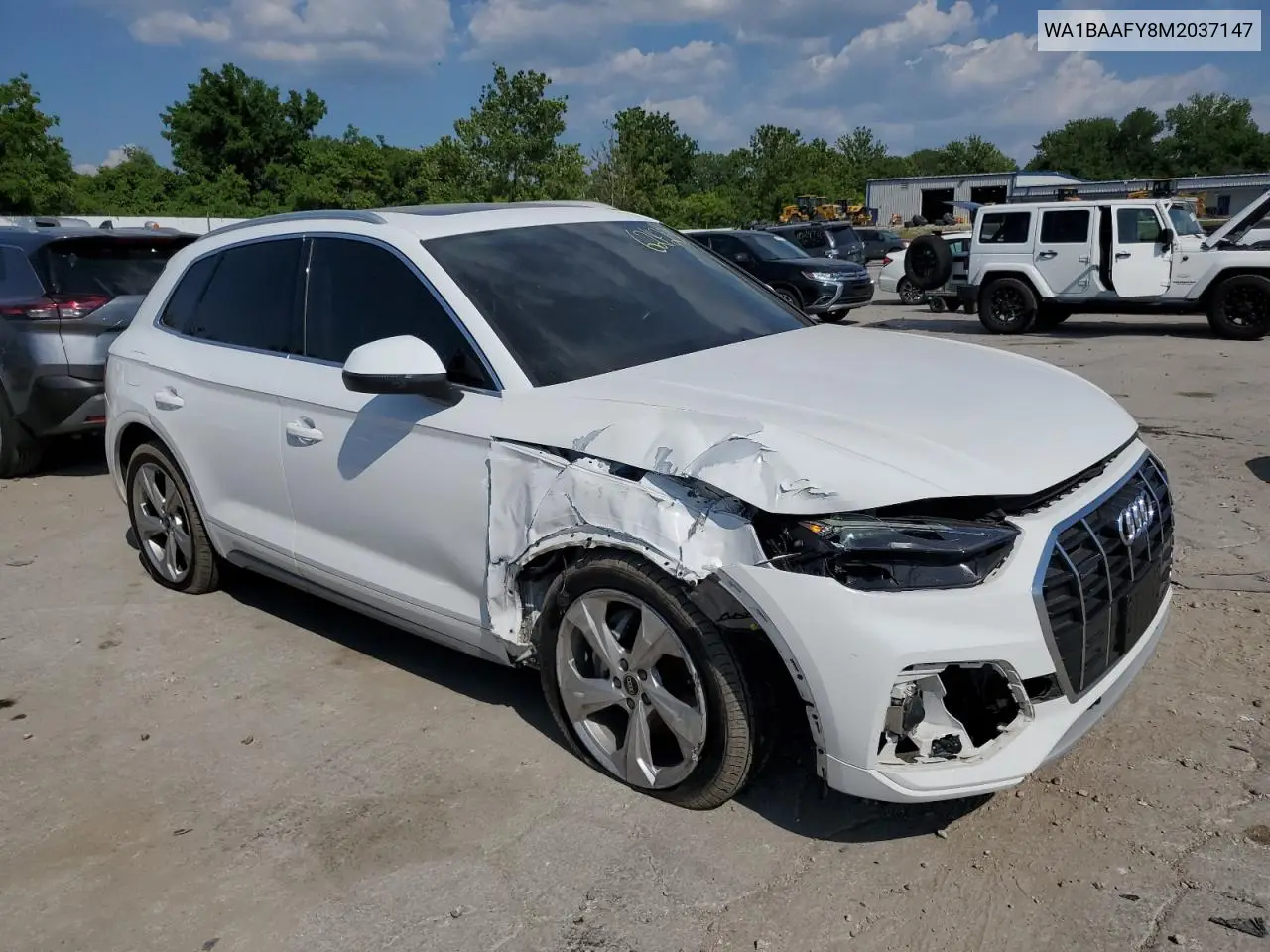 2021 Audi Q5 Premium Plus VIN: WA1BAAFY8M2037147 Lot: 62423895