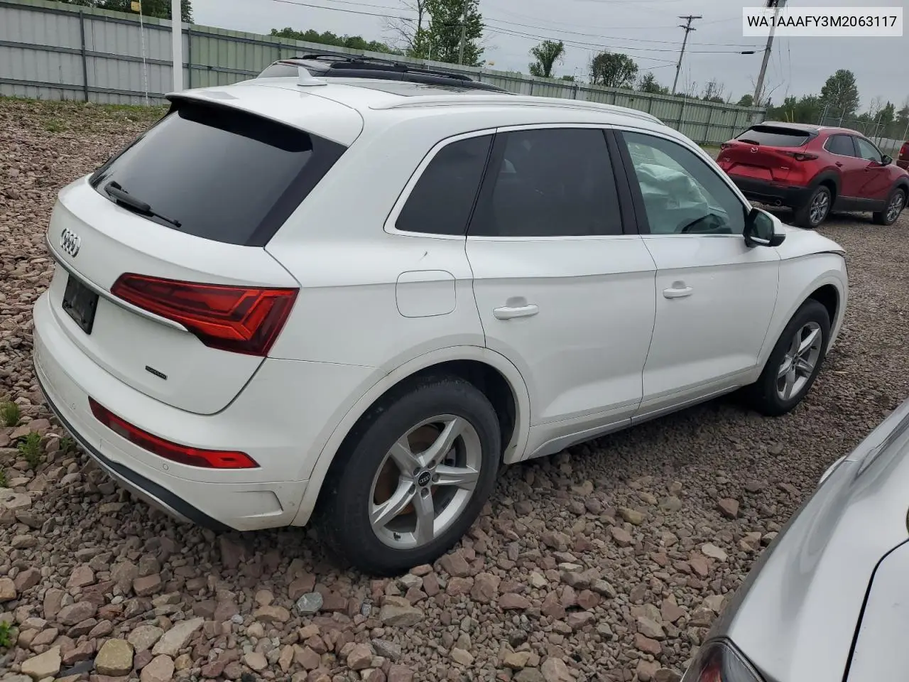 2021 Audi Q5 Premium VIN: WA1AAAFY3M2063117 Lot: 62507805