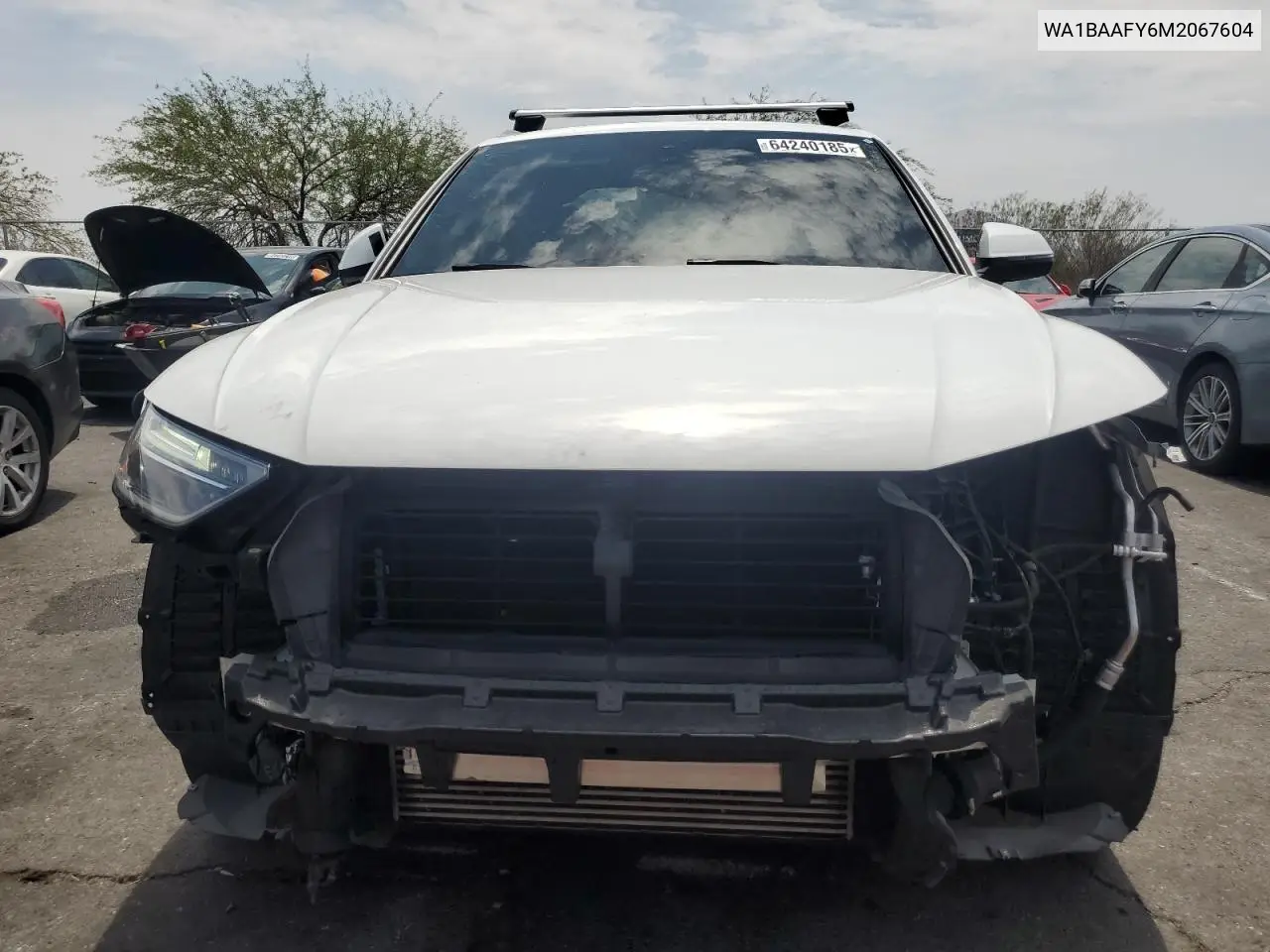 2021 Audi Q5 Premium Plus VIN: WA1BAAFY6M2067604 Lot: 64240185