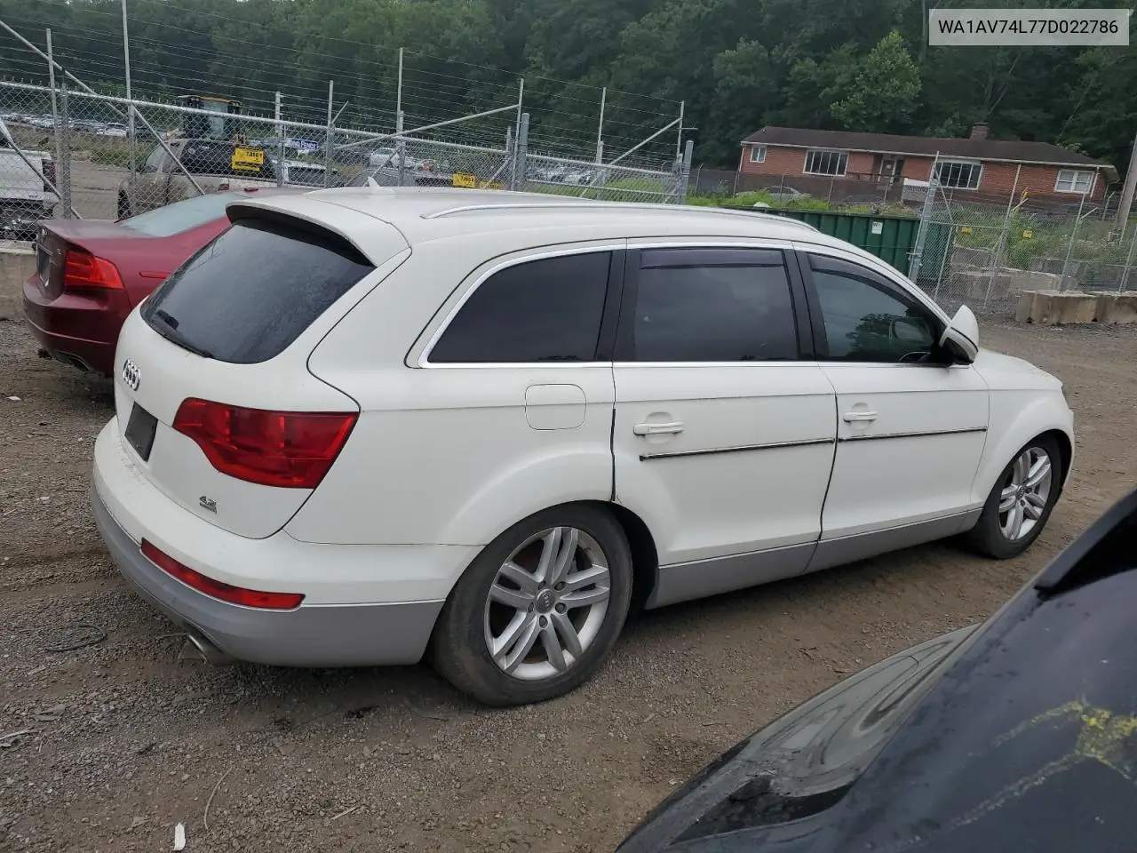 2007 Audi Q7 4.2 Quattro VIN: WA1AV74L77D022786 Lot: 62660225