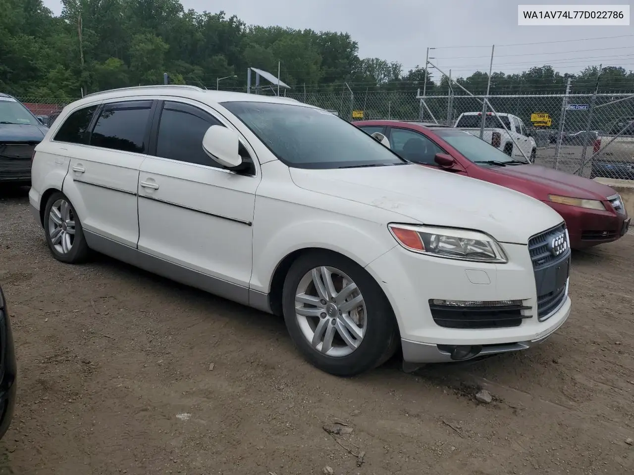 2007 Audi Q7 4.2 Quattro VIN: WA1AV74L77D022786 Lot: 62660225