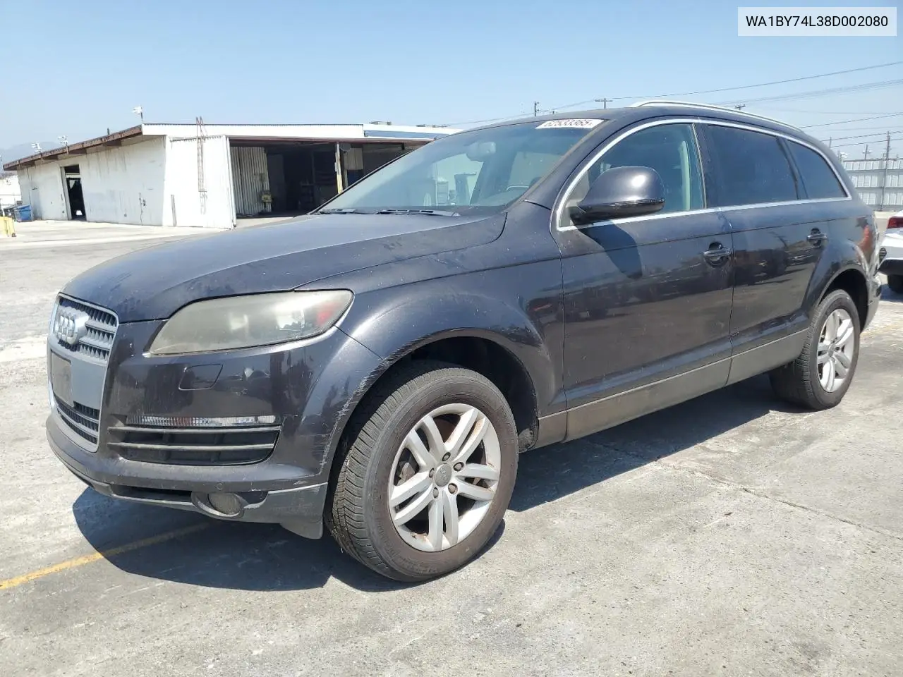2008 Audi Q7 3.6 Quattro Premium VIN: WA1BY74L38D002080 Lot: 62533365