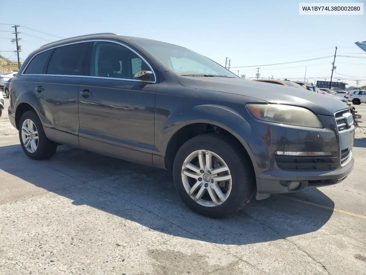 2008 Audi Q7 3.6 Quattro Premium VIN: WA1BY74L38D002080 Lot: 62533365