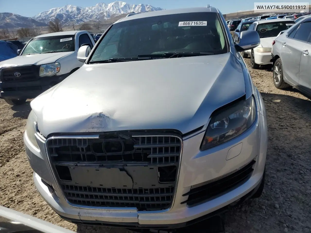 2009 Audi Q7 3.6 Quattro VIN: WA1AY74L59D011912 Lot: 46671635
