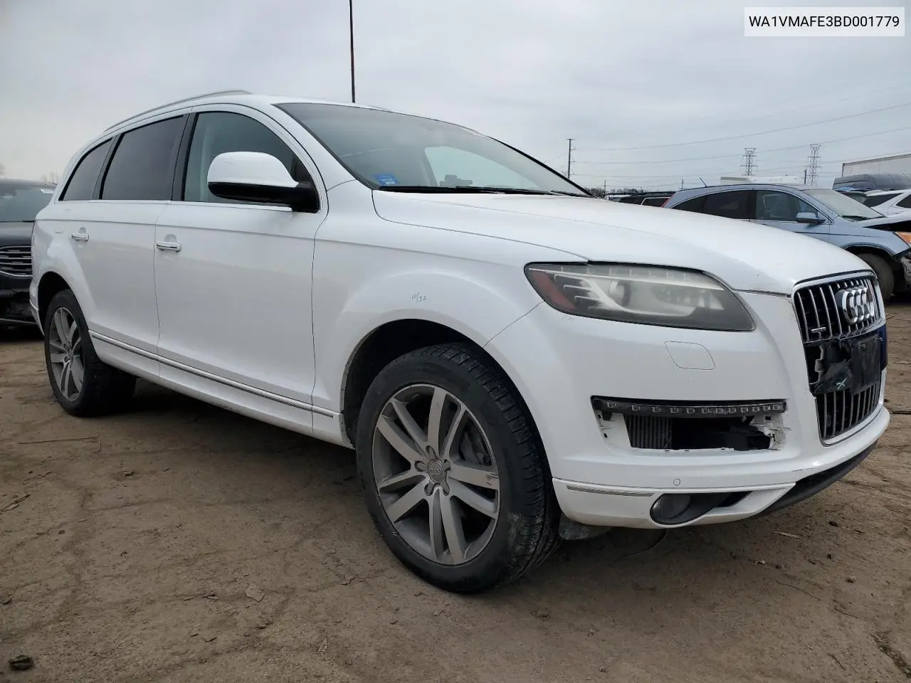 2011 Audi Q7 Prestige VIN: WA1VMAFE3BD001779 Lot: 43695345