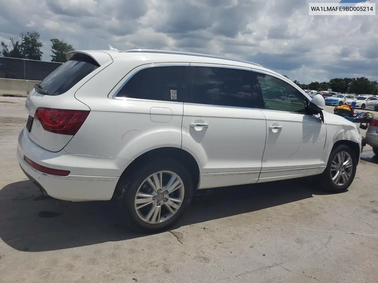 2011 Audi Q7 Premium Plus VIN: WA1LMAFE9BD005214 Lot: 62050635