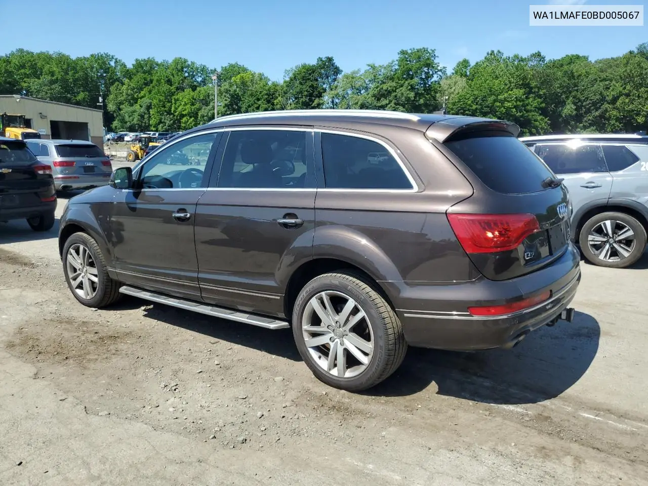 2011 Audi Q7 Premium Plus VIN: WA1LMAFE0BD005067 Lot: 62080395