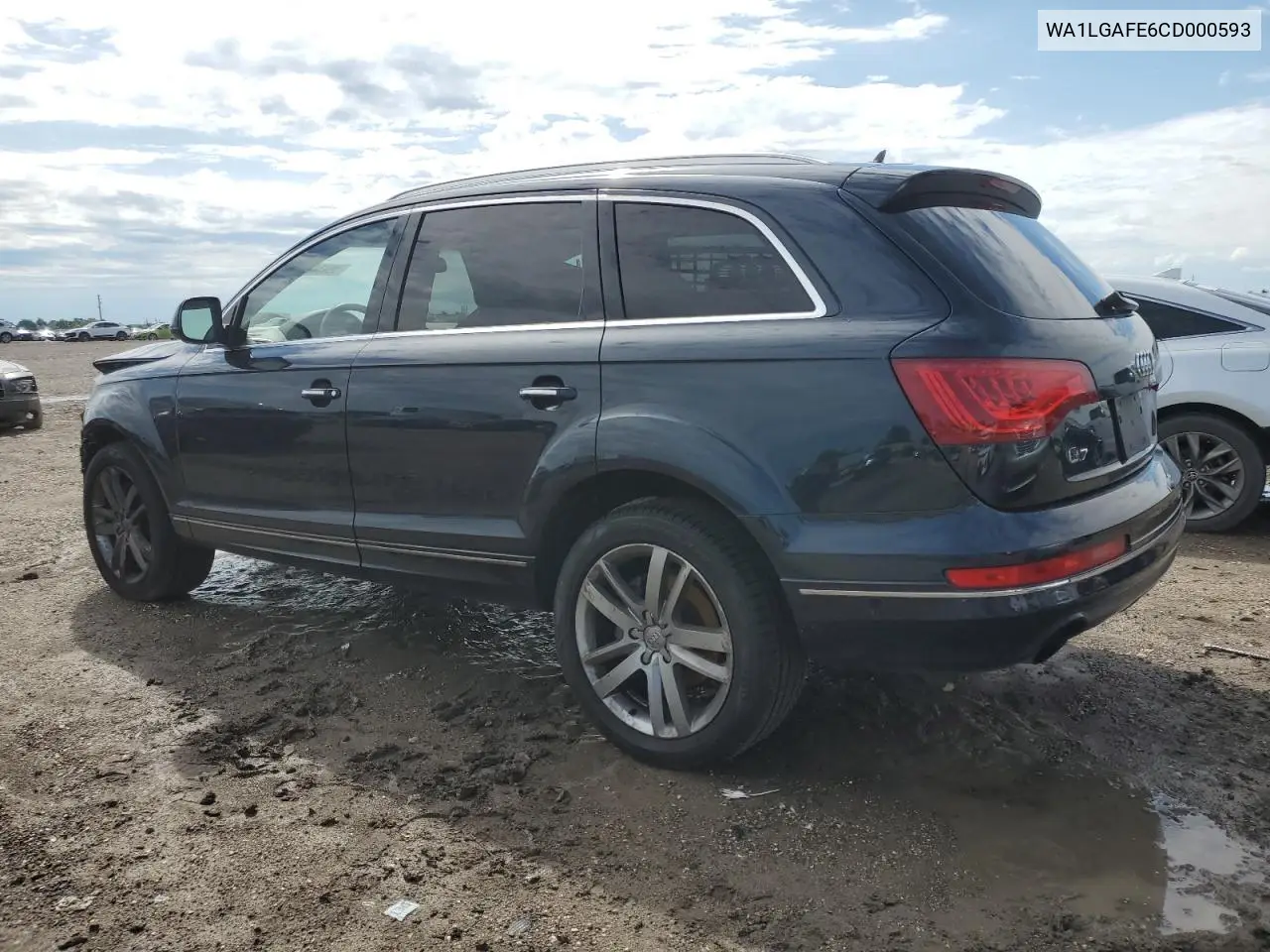 2012 Audi Q7 Premium Plus VIN: WA1LGAFE6CD000593 Lot: 56414825