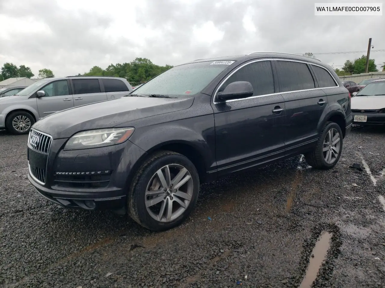 2012 Audi Q7 Premium Plus VIN: WA1LMAFE0CD007905 Lot: 56984725