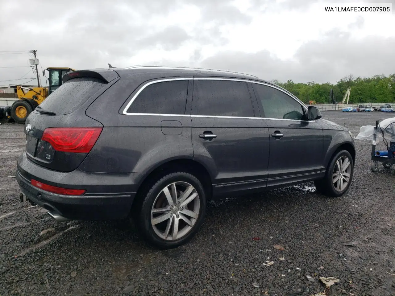 2012 Audi Q7 Premium Plus VIN: WA1LMAFE0CD007905 Lot: 56984725