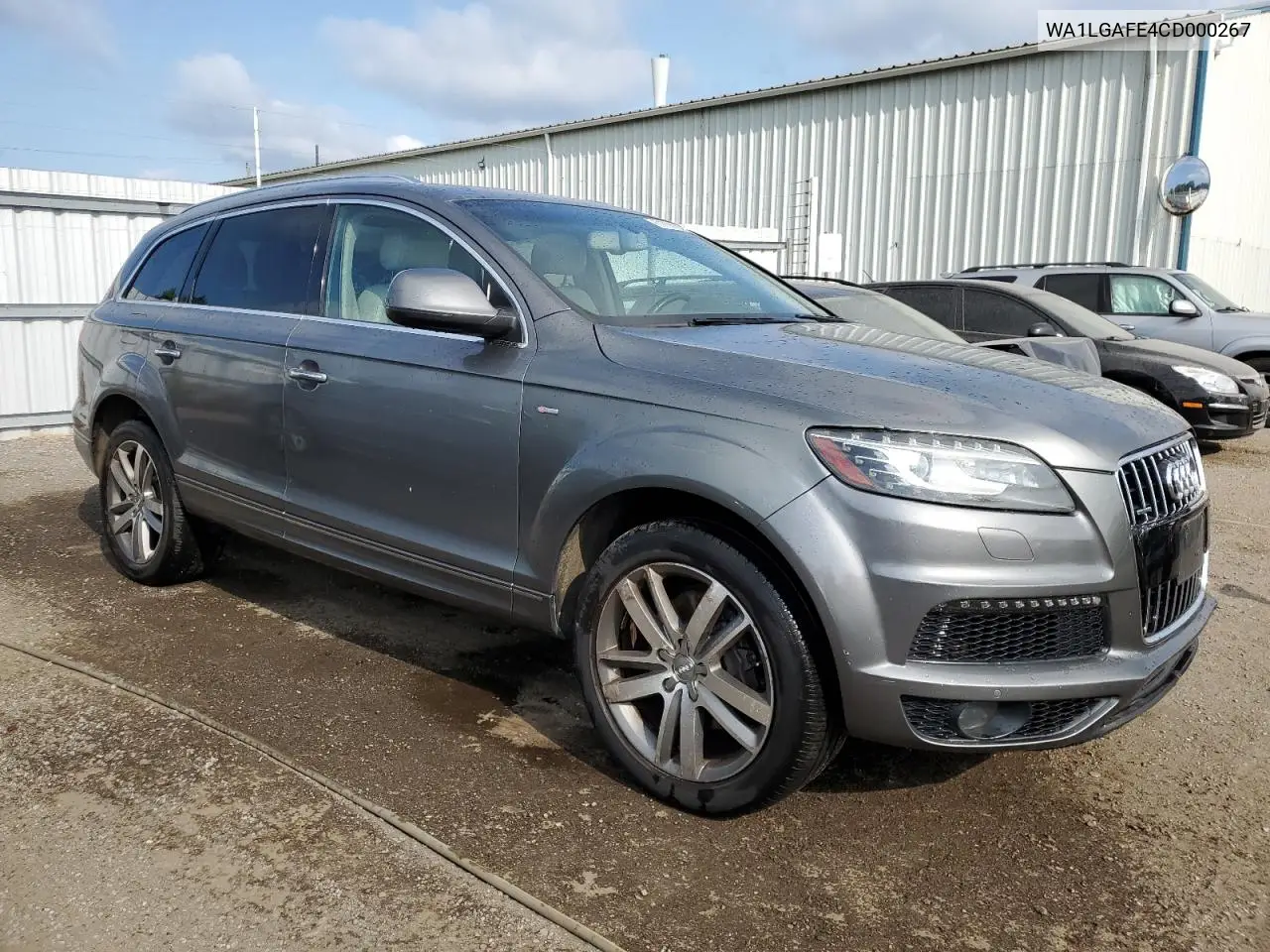 2012 Audi Q7 Premium Plus VIN: WA1LGAFE4CD000267 Lot: 61656055