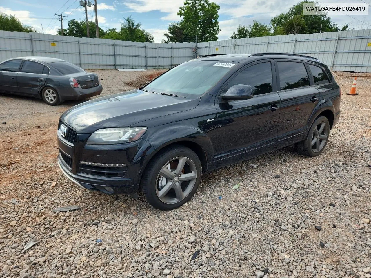 2015 Audi Q7 Premium Plus VIN: WA1LGAFE4FD026419 Lot: 62764485