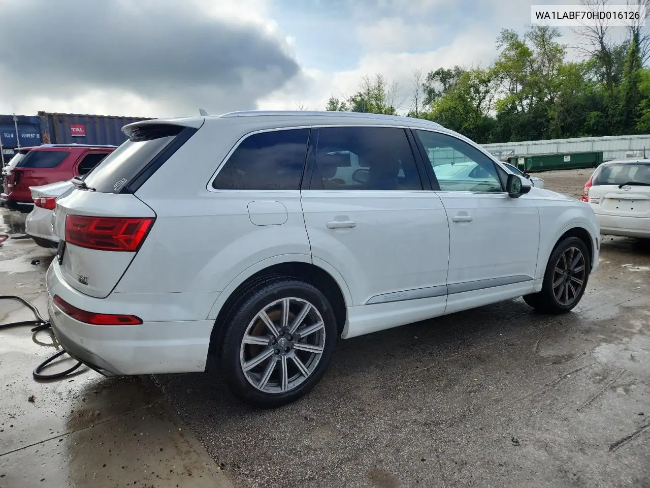 2017 Audi Q7 Premium Plus VIN: WA1LABF70HD016126 Lot: 62913985
