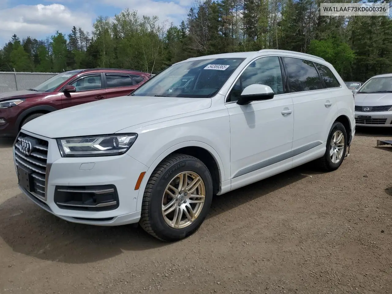 2019 Audi Q7 Premium Plus VIN: WA1LAAF73KD000326 Lot: 54369365
