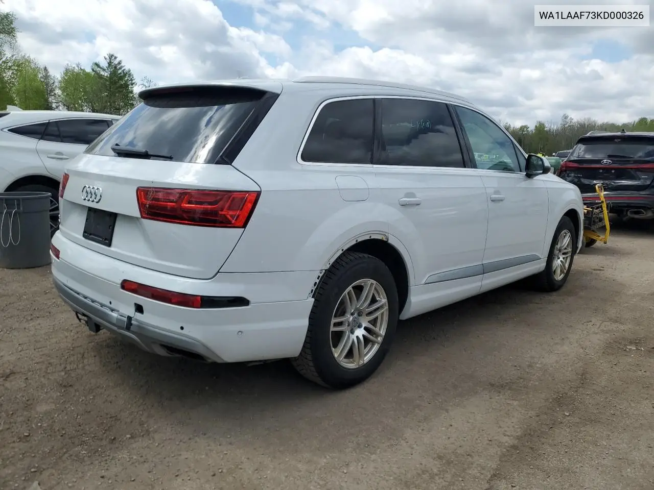 2019 Audi Q7 Premium Plus VIN: WA1LAAF73KD000326 Lot: 54369365