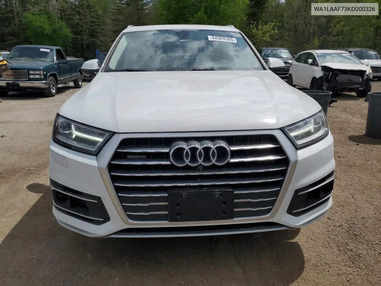 2019 Audi Q7 Premium Plus VIN: WA1LAAF73KD000326 Lot: 54369365