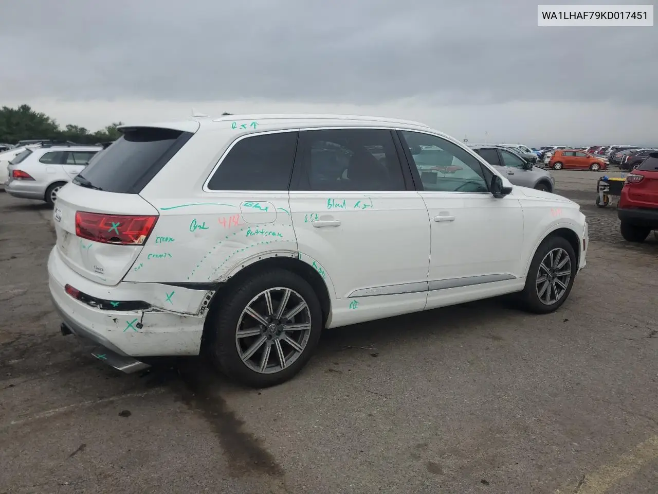 2019 Audi Q7 Premium Plus VIN: WA1LHAF79KD017451 Lot: 61527125