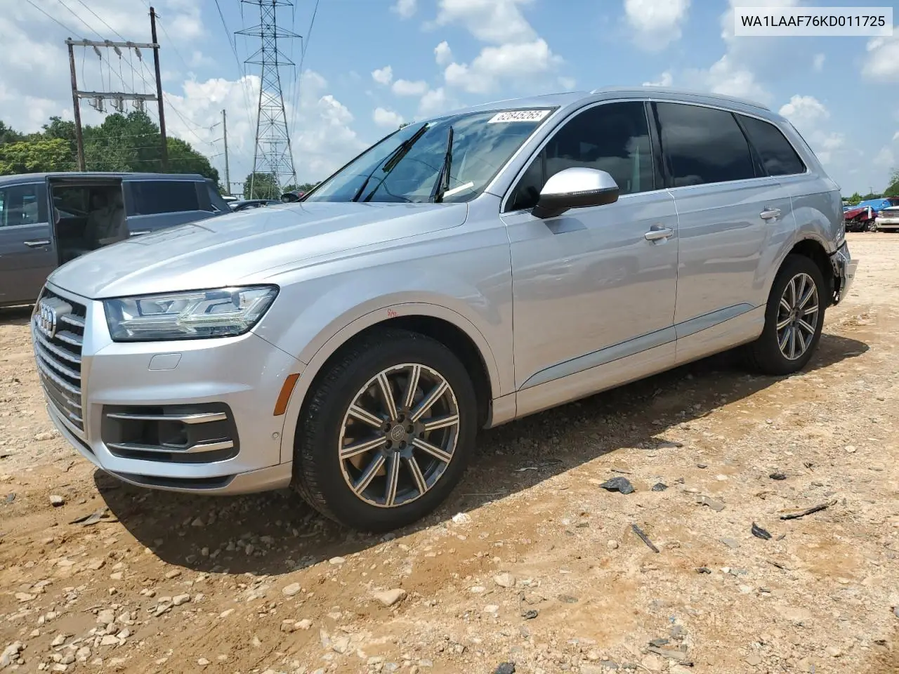 2019 Audi Q7 Premium Plus VIN: WA1LAAF76KD011725 Lot: 62845265