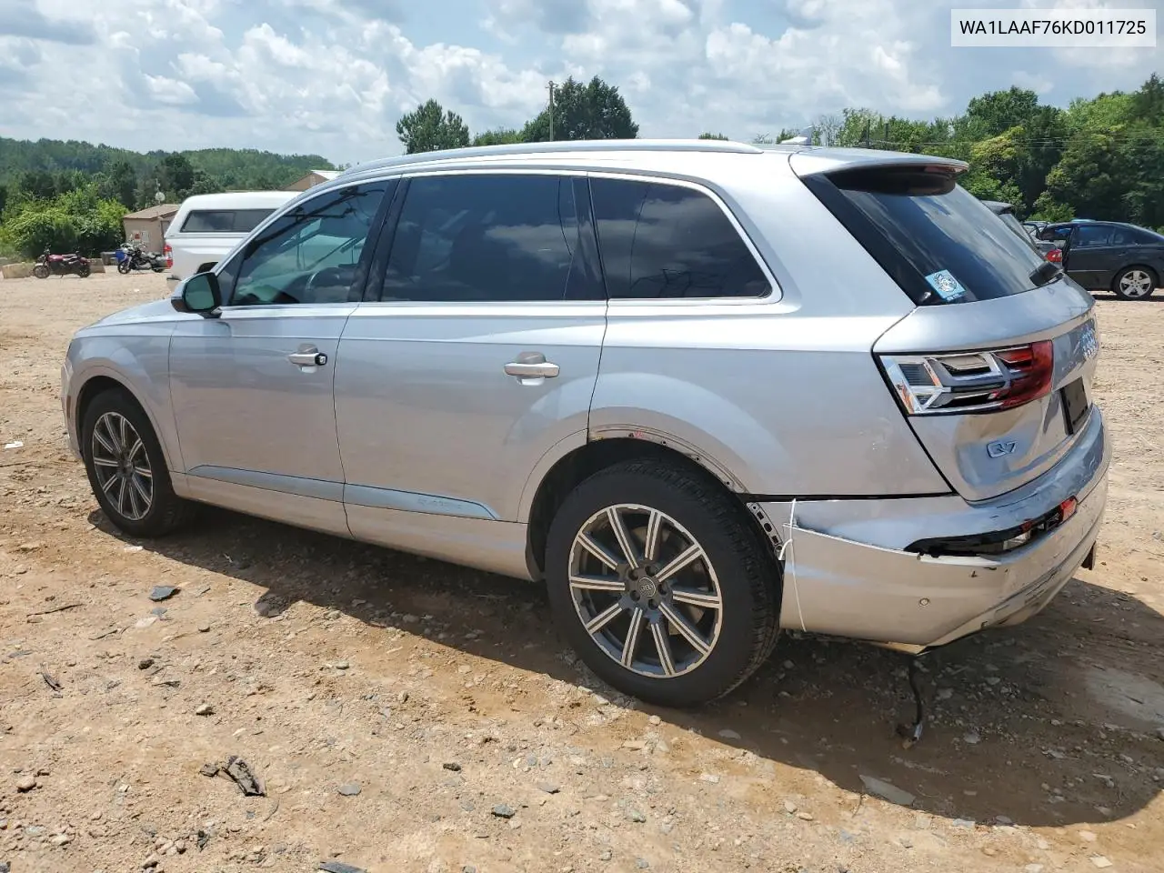 2019 Audi Q7 Premium Plus VIN: WA1LAAF76KD011725 Lot: 62845265