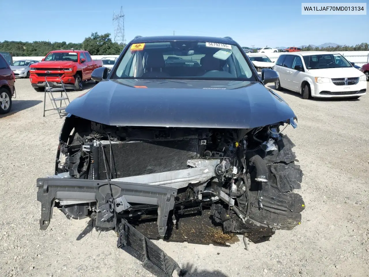 2021 Audi Q7 Premium Plus VIN: WA1LJAF70MD013134 Lot: 56792195