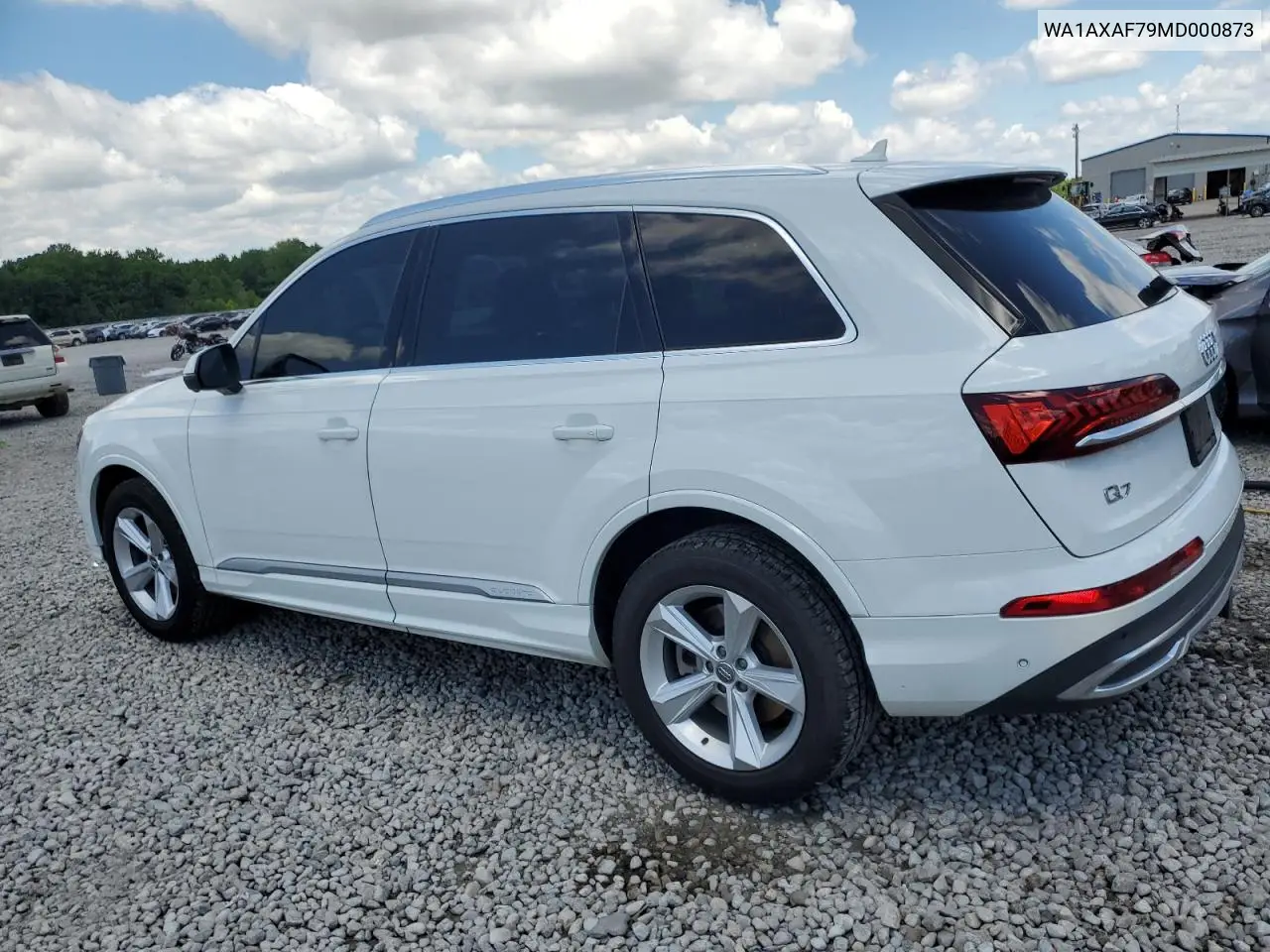 2021 Audi Q7 Premium VIN: WA1AXAF79MD000873 Lot: 58599645