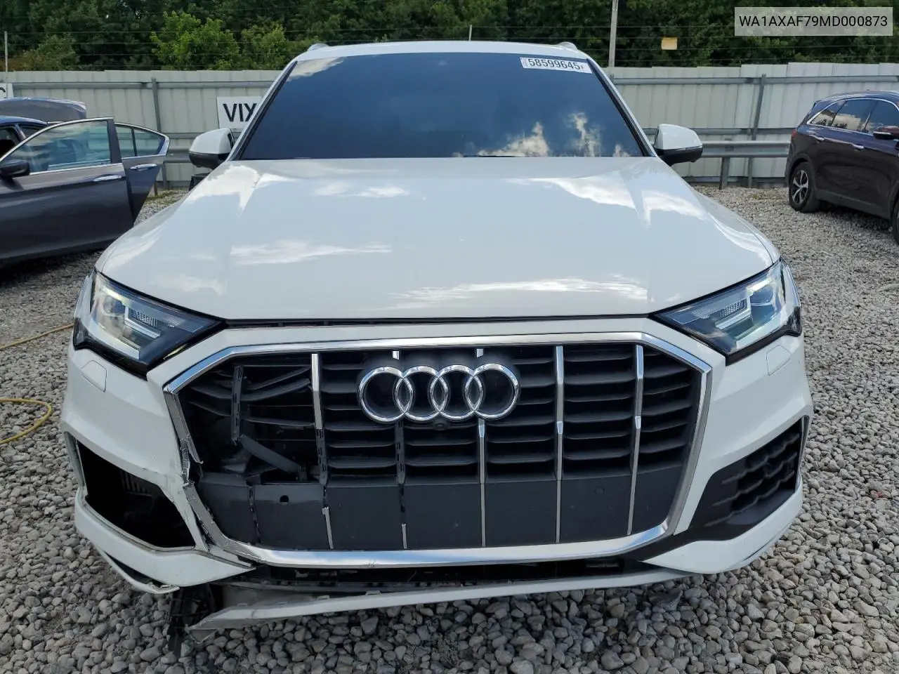 2021 Audi Q7 Premium VIN: WA1AXAF79MD000873 Lot: 58599645