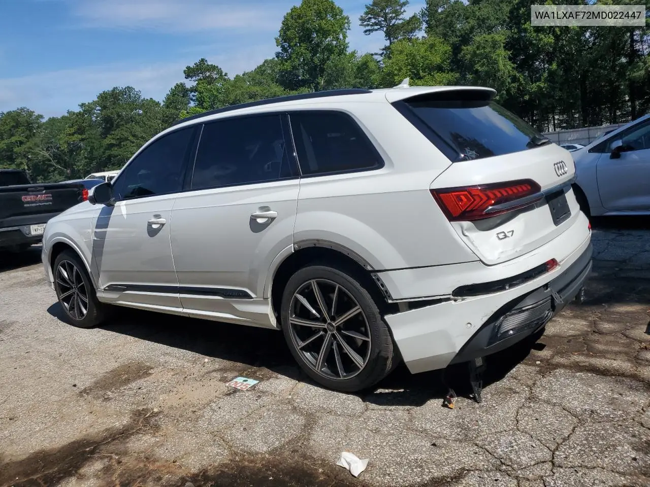 2021 Audi Q7 Premium Plus VIN: WA1LXAF72MD022447 Lot: 62690565