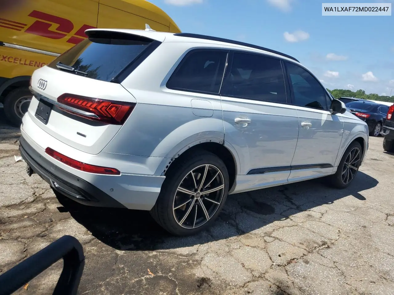 2021 Audi Q7 Premium Plus VIN: WA1LXAF72MD022447 Lot: 62690565