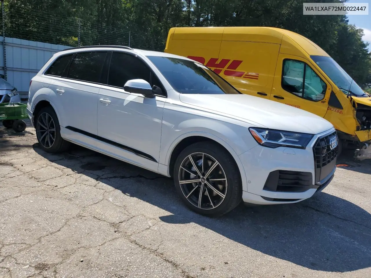 2021 Audi Q7 Premium Plus VIN: WA1LXAF72MD022447 Lot: 62690565