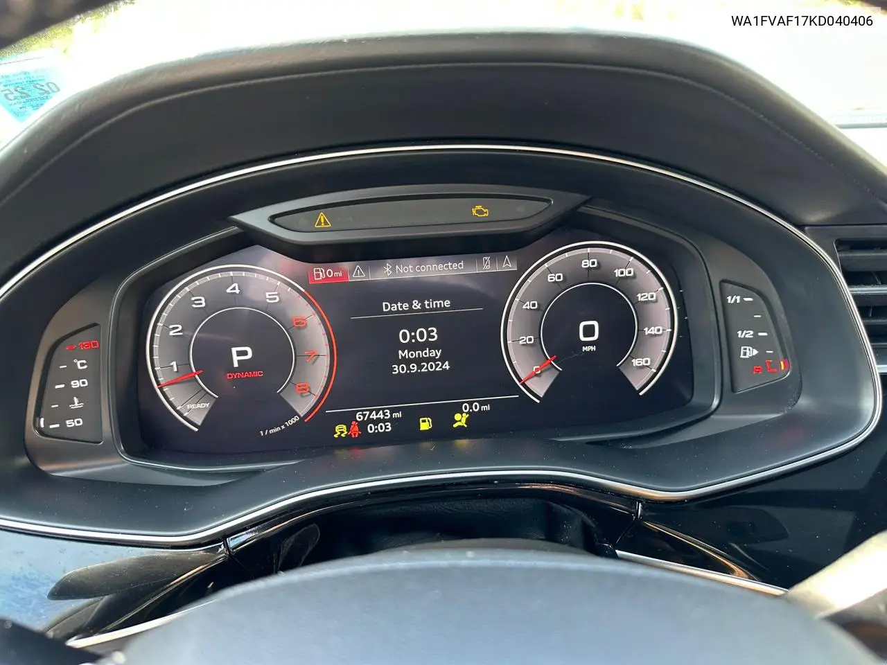 2019 Audi Q8 Prestige S-Line VIN: WA1FVAF17KD040406 Lot: 57042155