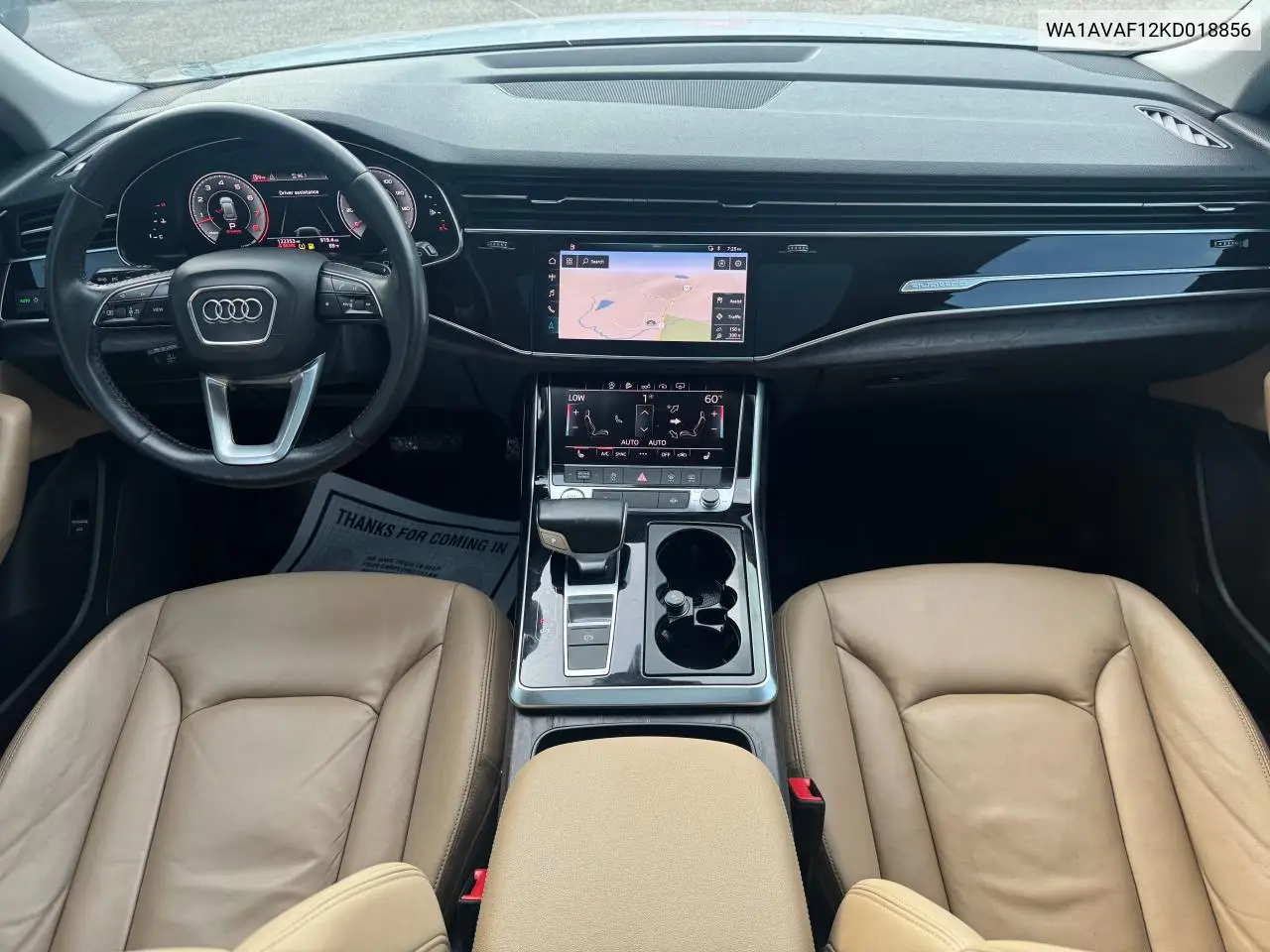 2019 Audi Q8 Premium VIN: WA1AVAF12KD018856 Lot: 61872605