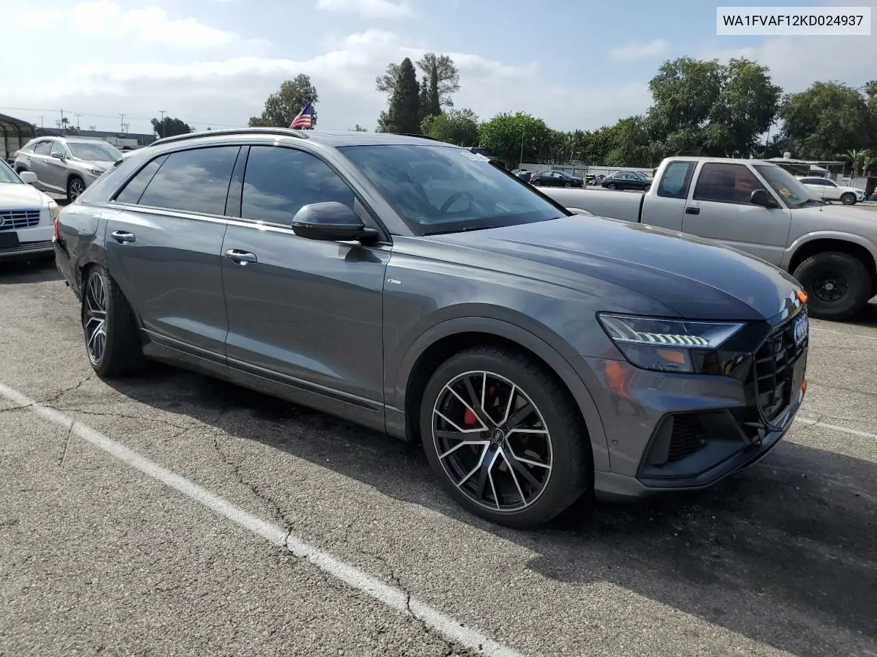 2019 Audi Q8 Prestige S-Line VIN: WA1FVAF12KD024937 Lot: 62110755