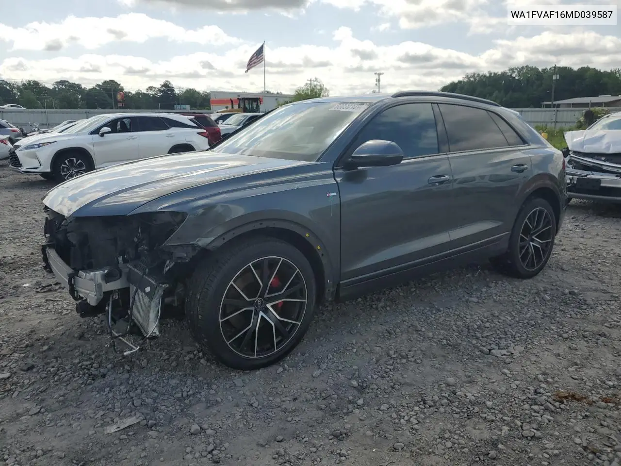 2021 Audi Q8 Prestige S-Line VIN: WA1FVAF16MD039587 Lot: 56030345